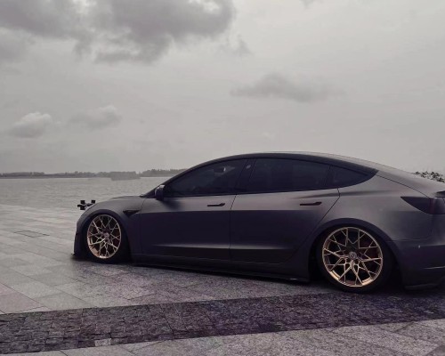 Bagged Tesla Model 3: A Unique Blend of Luxury and Performance